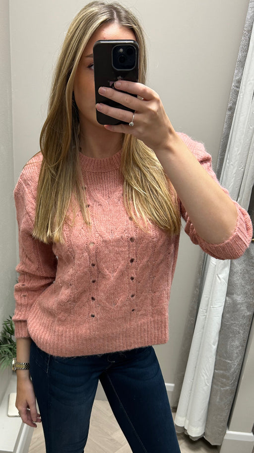 Hesperia pink knit jumper