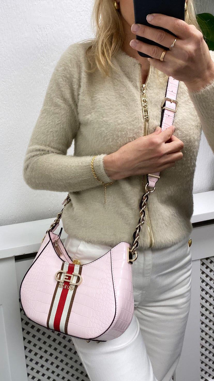 Pg930712 guess pale pink nelka  shoulder / crossbody bag