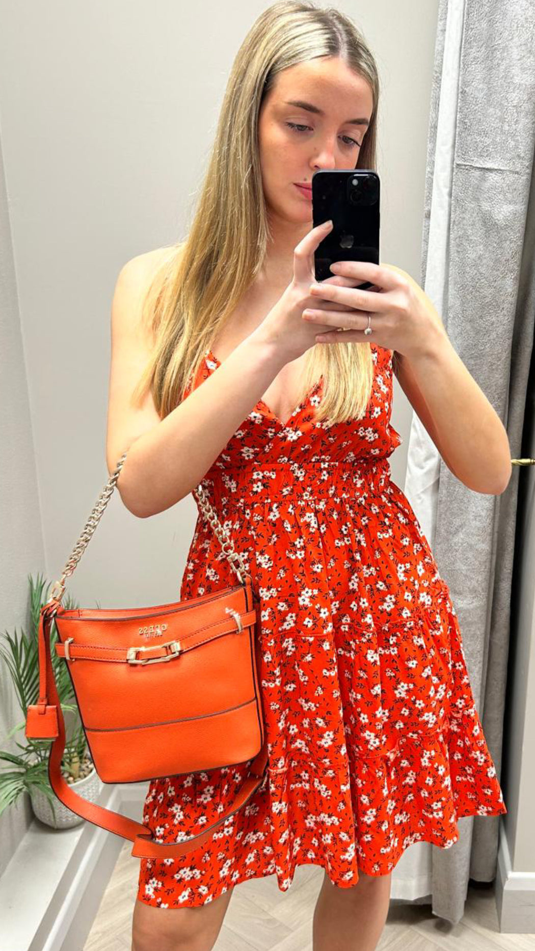 Guess orange silvye crossbody bag BG952704