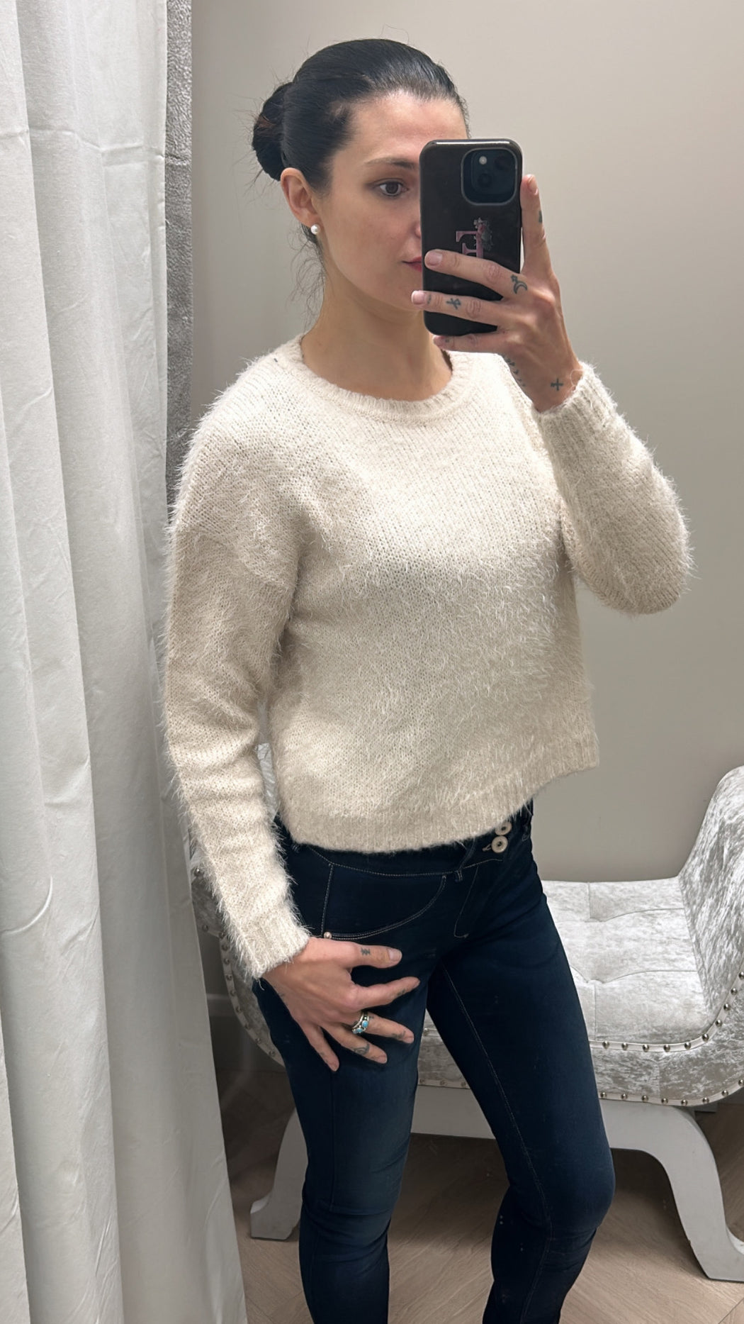 Jolie cream knit