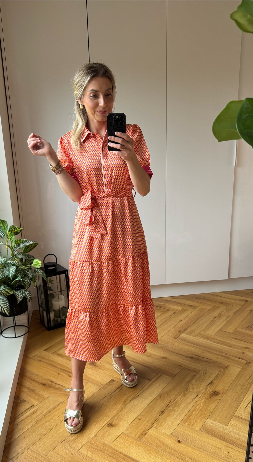 Orange  saylor dress