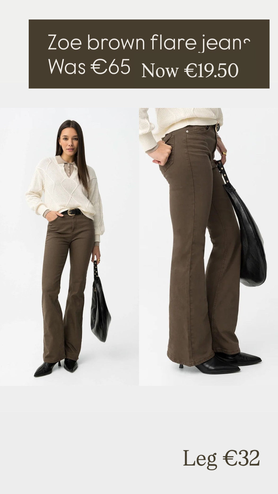 Zoe brown flare jeans