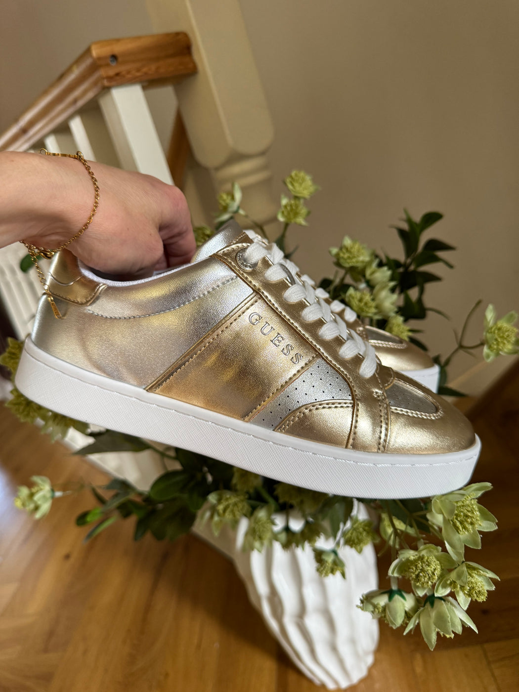 Guess gold sneakers fljr12lel12