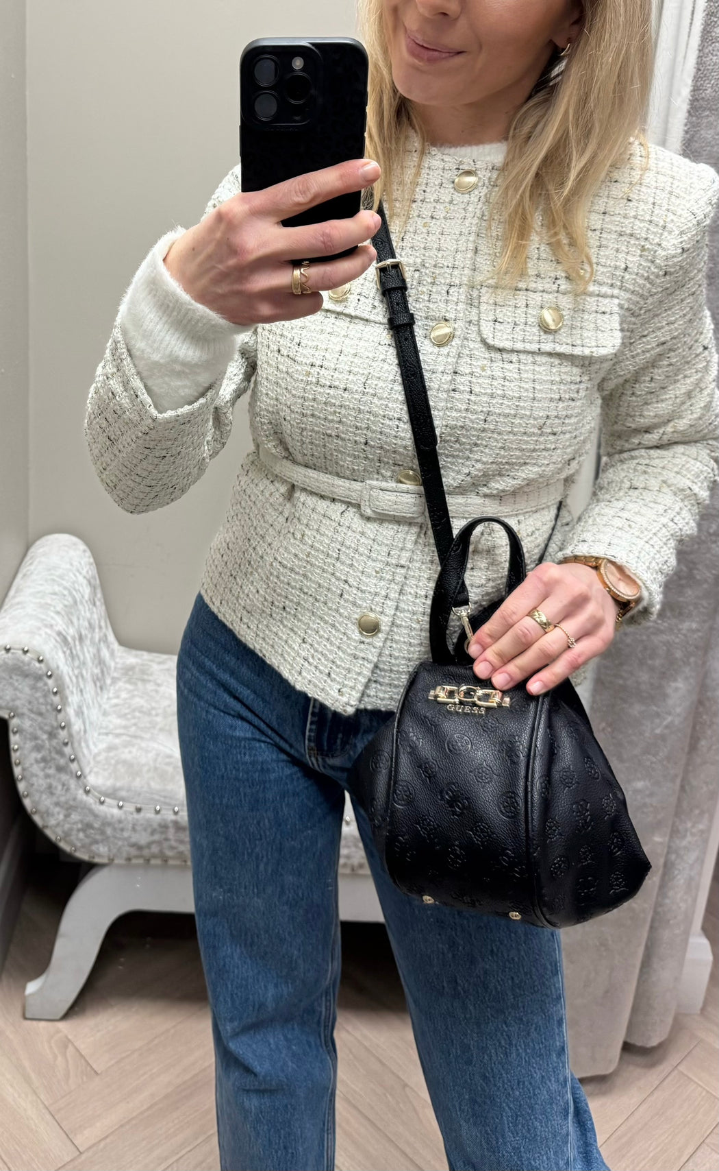 Guess black  logo anise bag pd991677