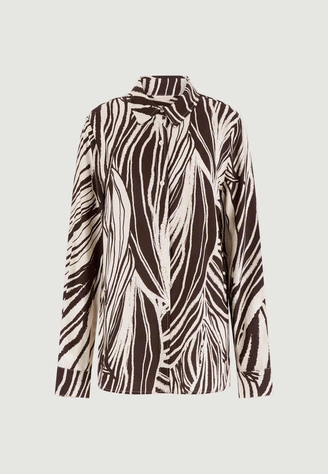 Guess shirt brown /cream  print w6gh52w1975- pmic