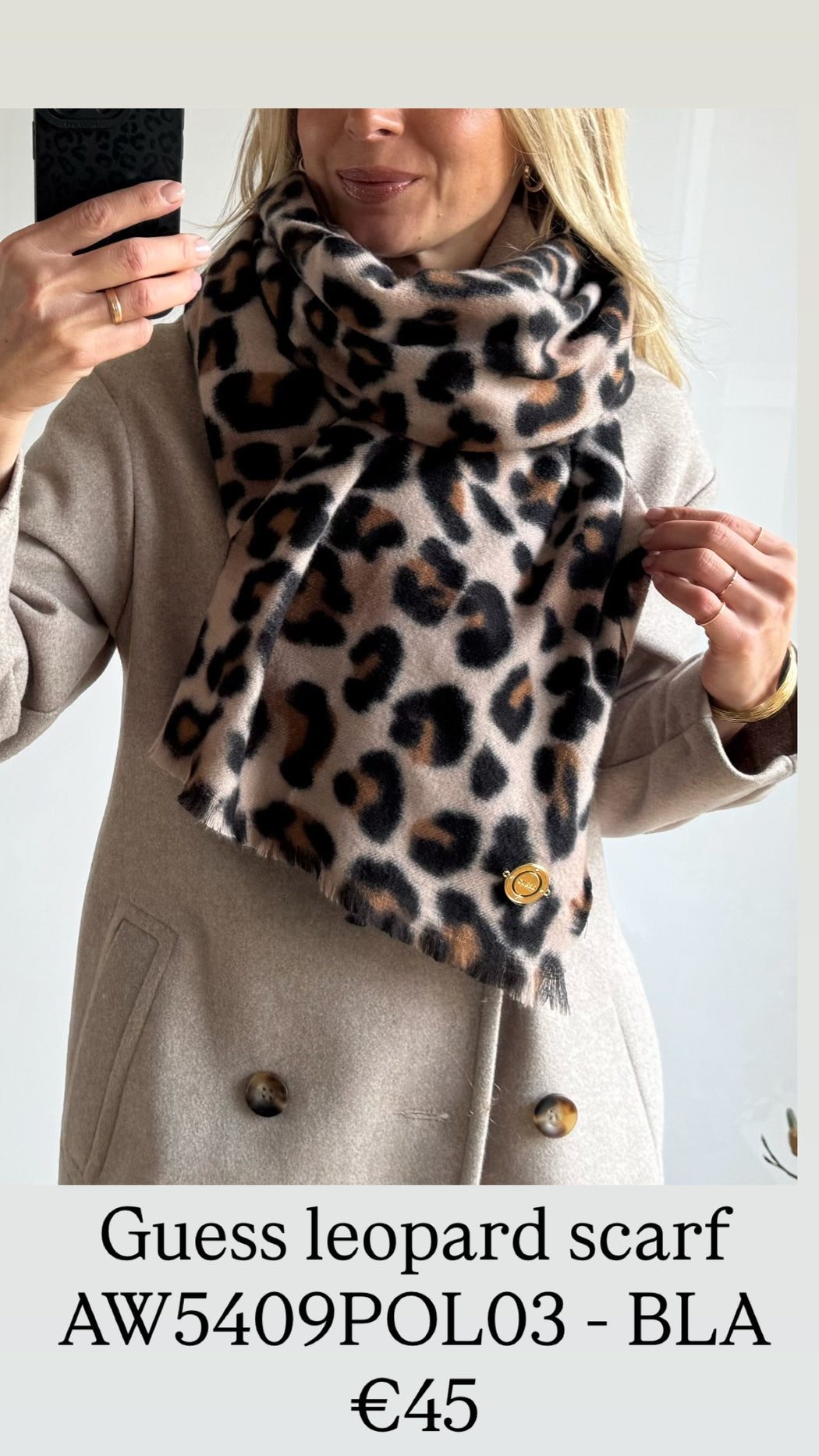 Guess leopard scarf AW5409POL03 - BLA