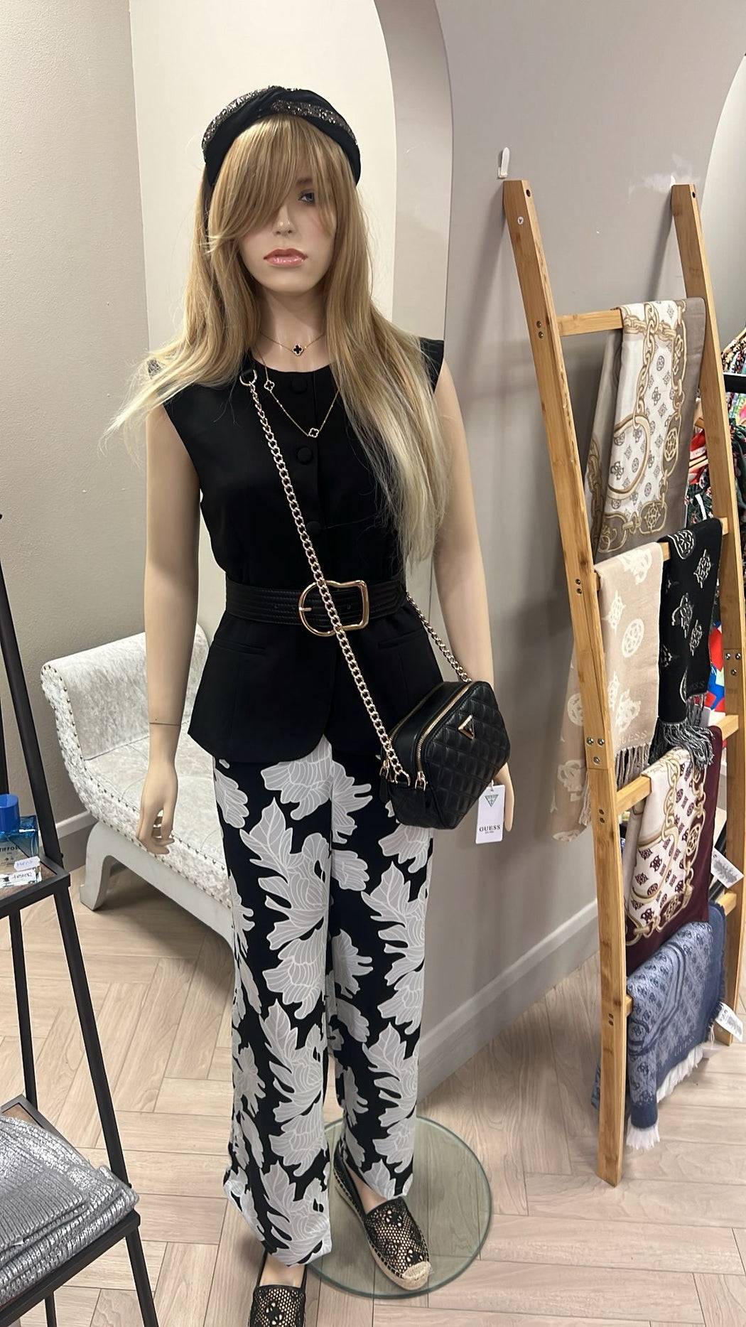 Nolita black  print trousers