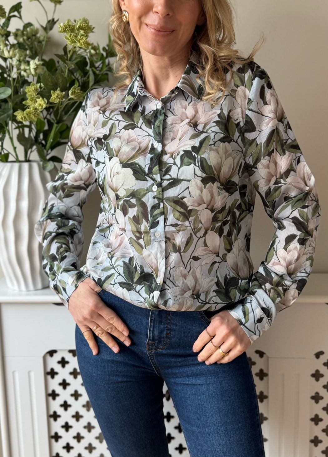 Guess green print shirt w6rh73wdw82 -PM6A