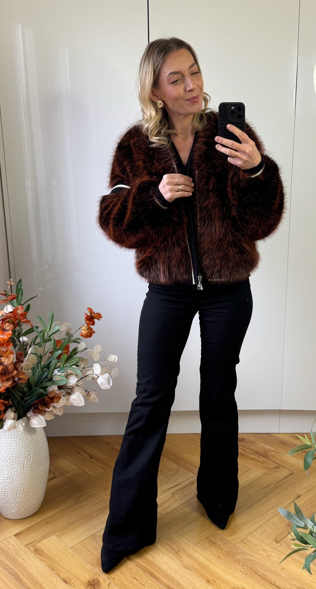 Guess Katia faux fur rib bomber