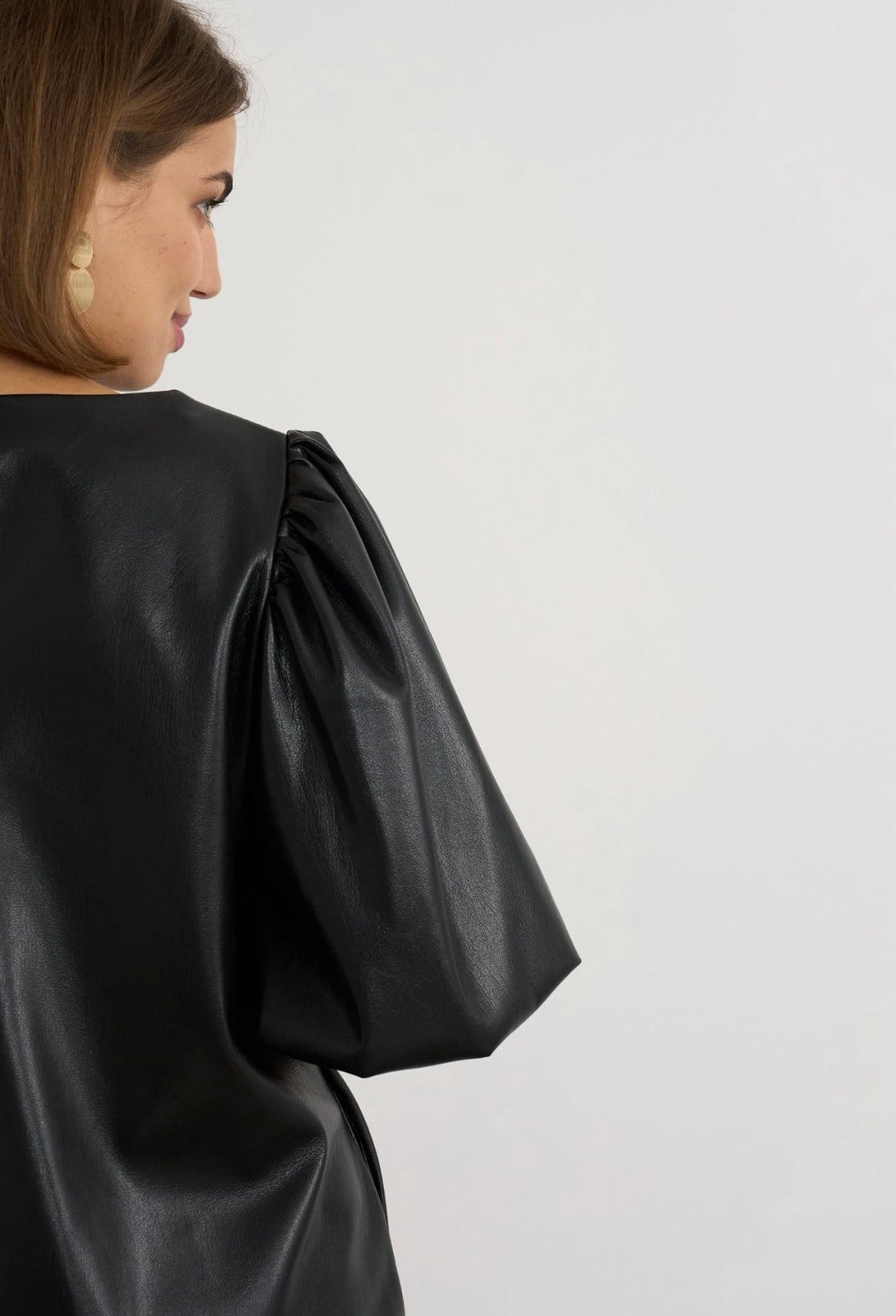 Camilla faux leather dress