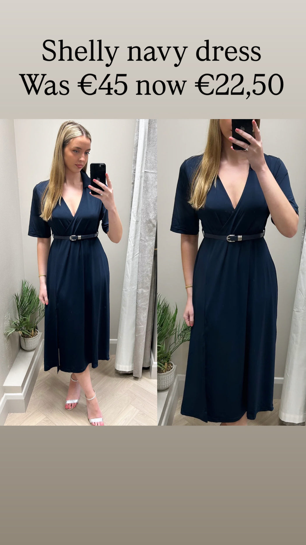 Shelly navy dress
