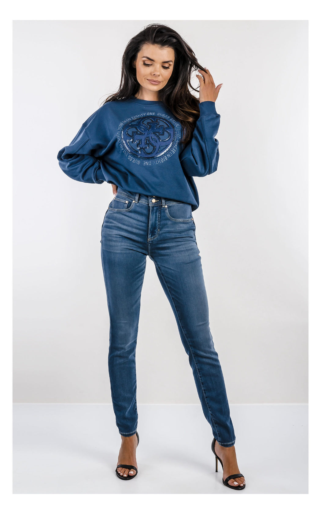 Guess logo hotfix sweater w5yq07kb681
