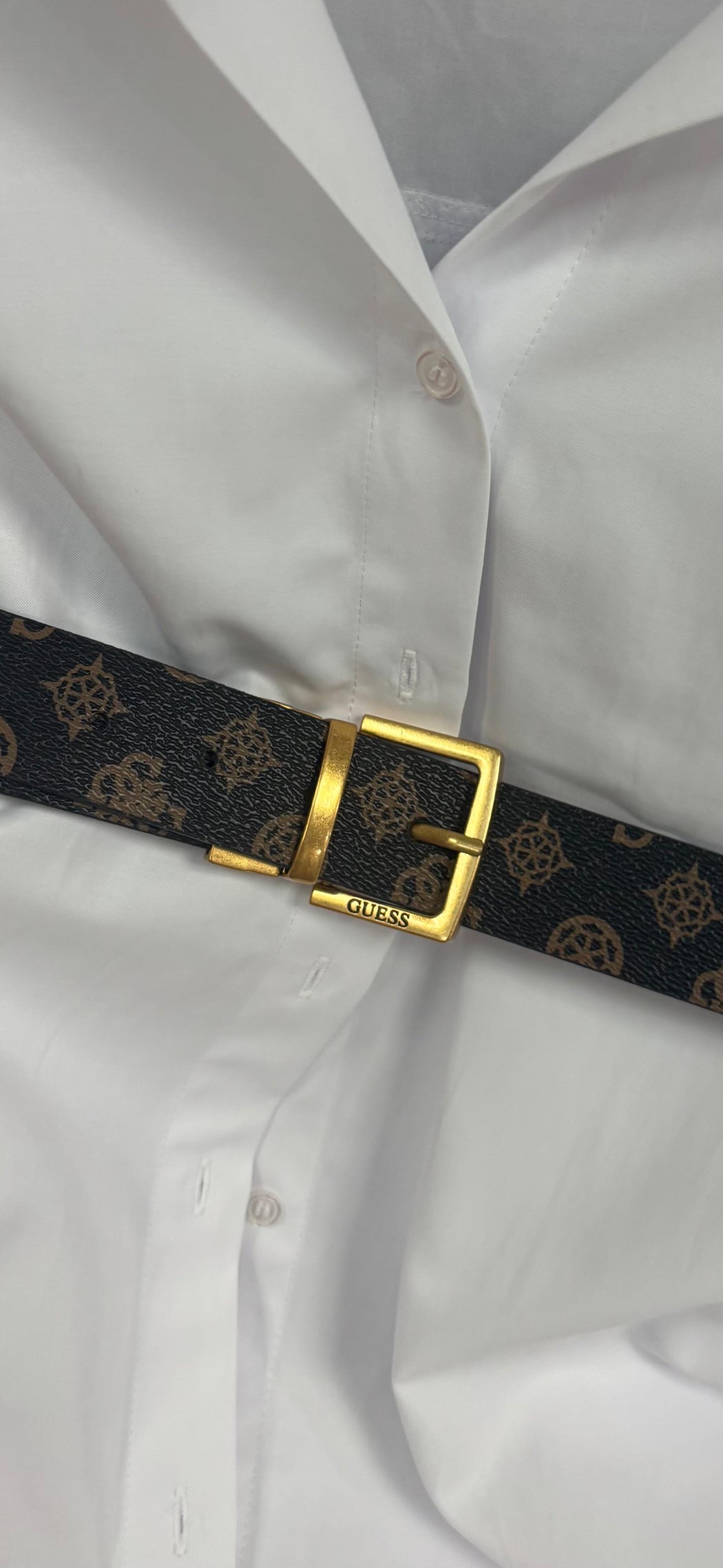 BW7548VIN35 Brown Hensely 4g peony logo belt