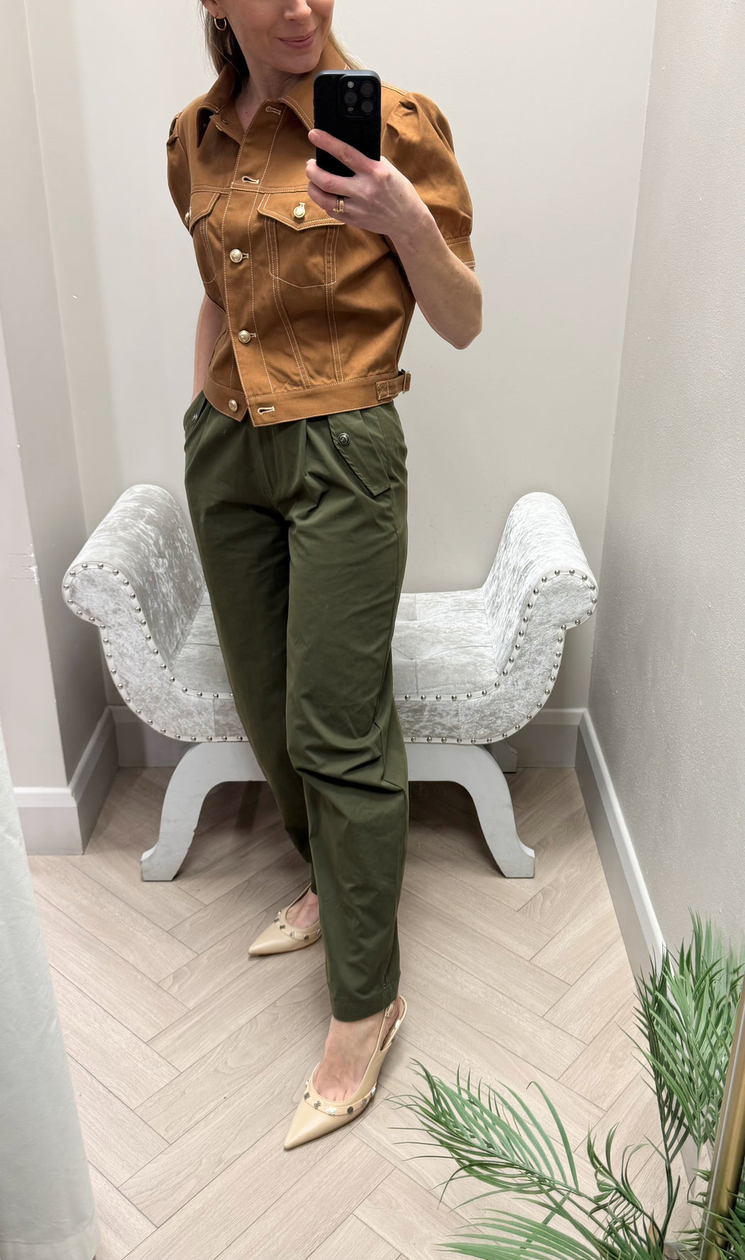 Guess khaki trousers w6rb08wj692-G8F6