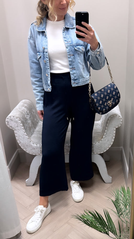 Francesca navy trousers