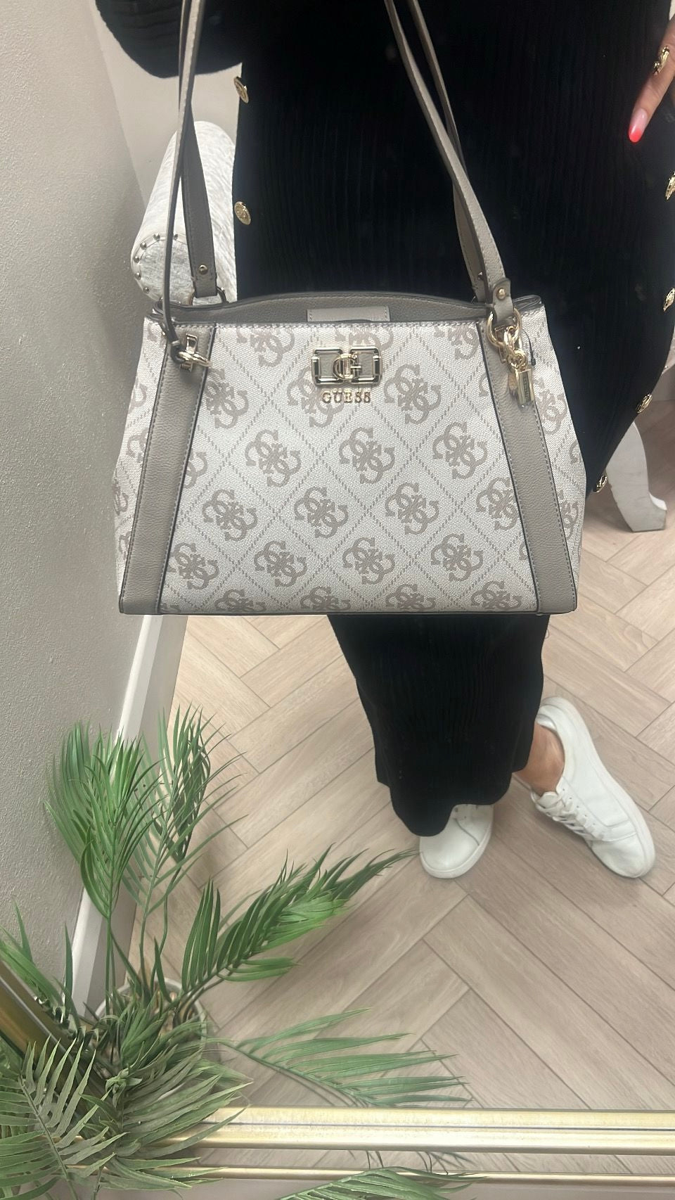 Guess karnilla dark taupe logo OS990122 bag