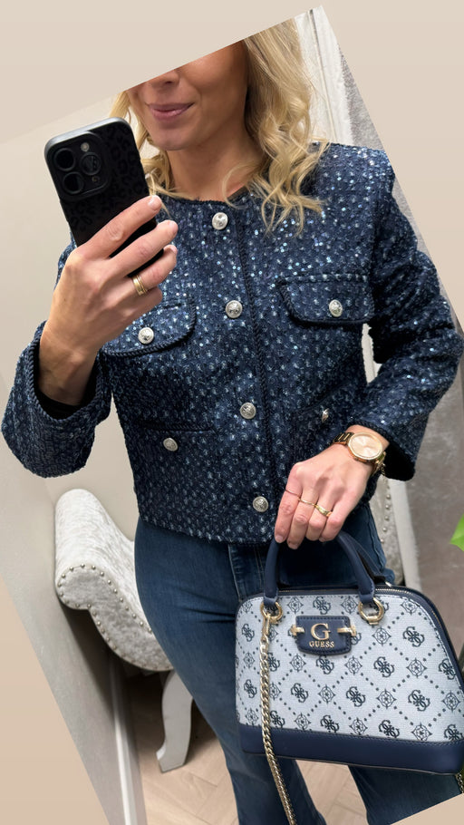 Guess elisa navy jacket w5bnocd0771