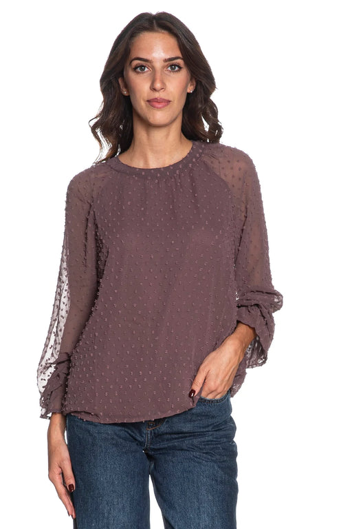 Laurinda mauve blouse