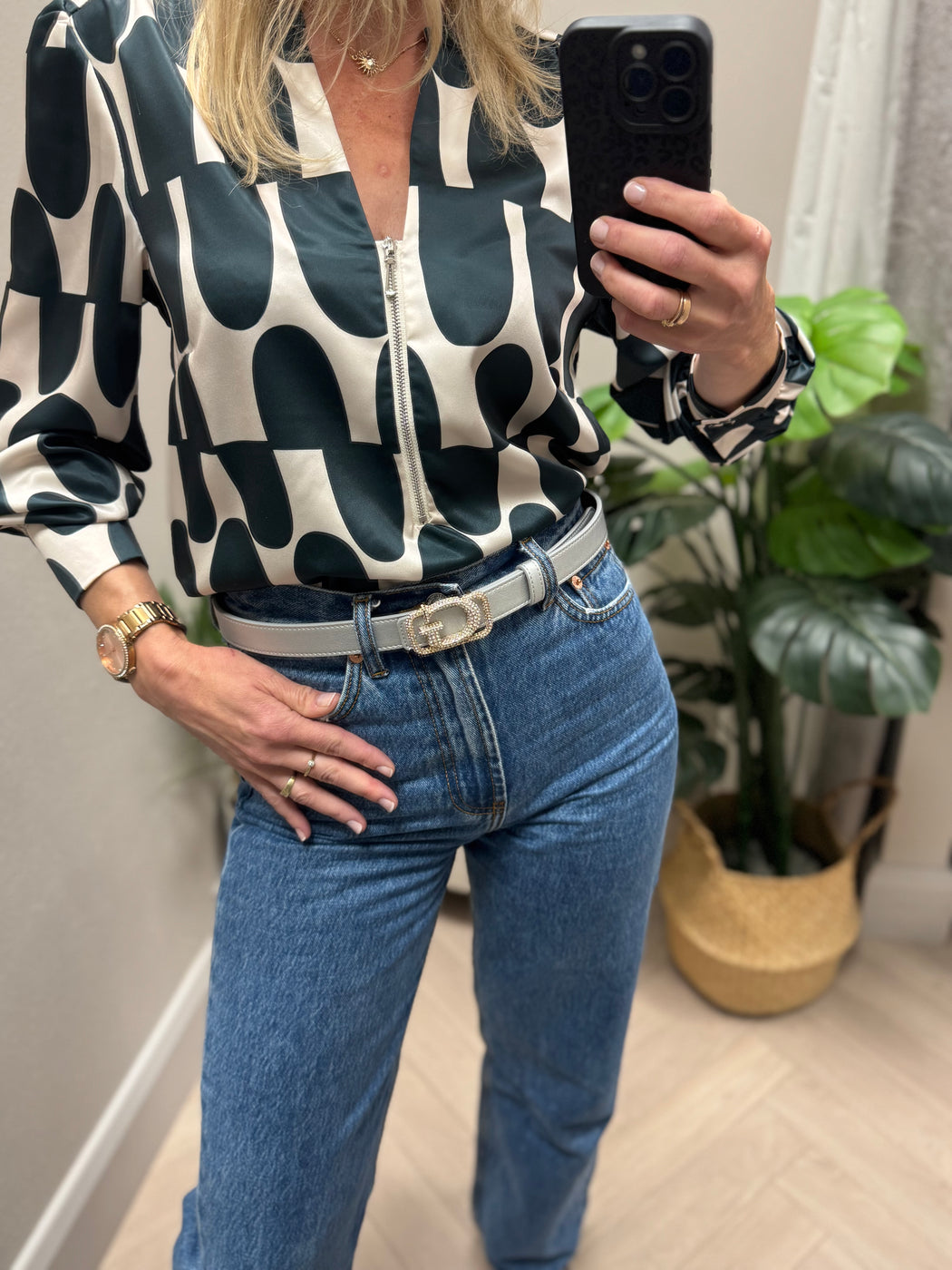 Silver guess Prue Jewel reversible  Belt