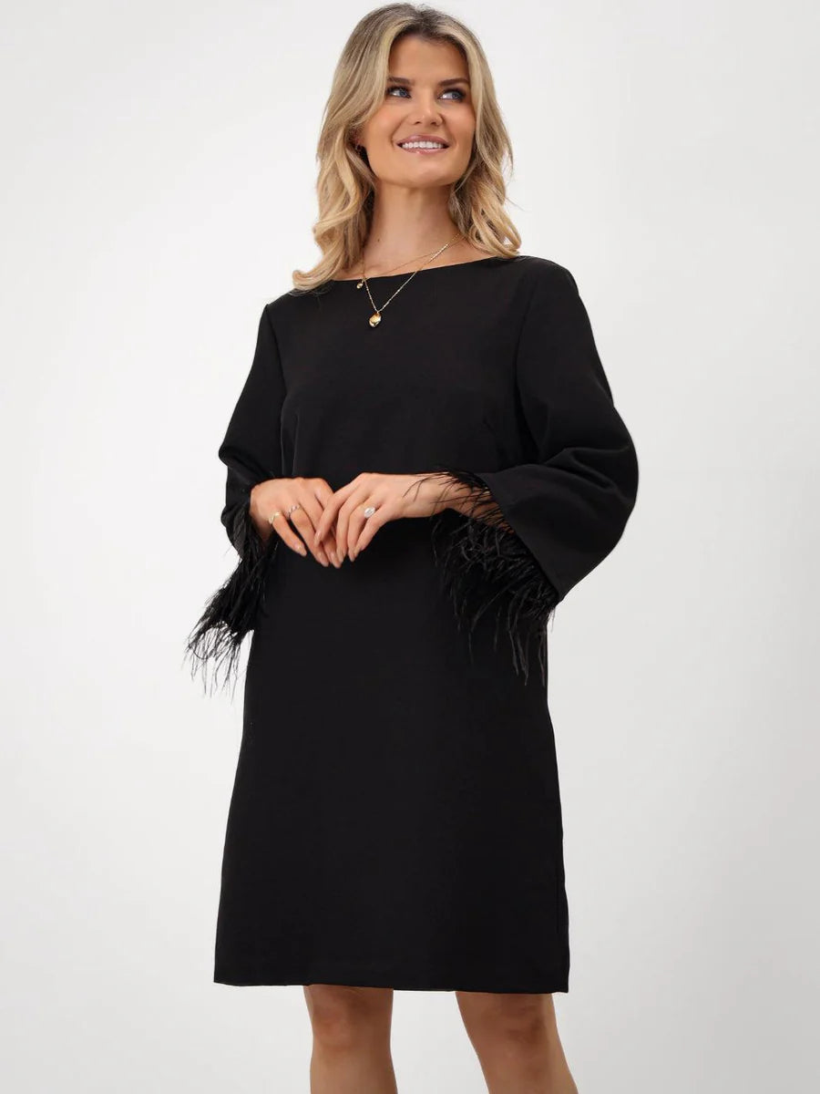 DAKOTA MINI SHIFT DRESS IN BLACK