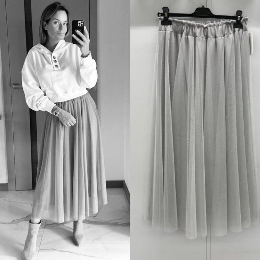 Grey tulle skirt