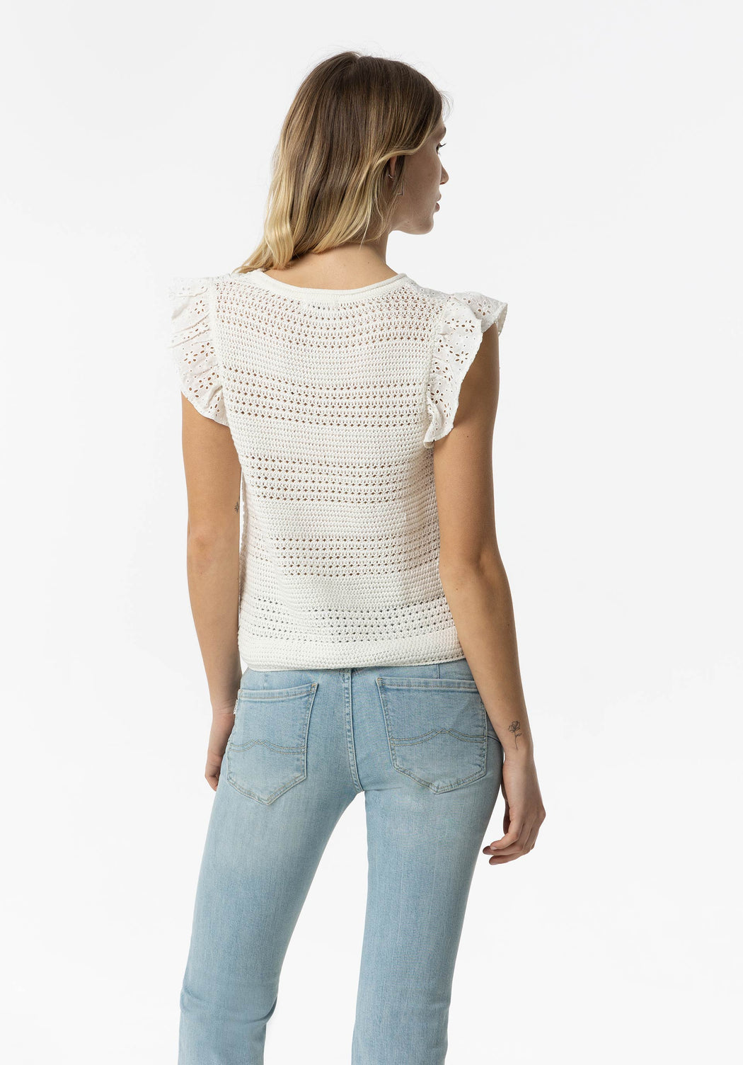 Ashera white crochet top