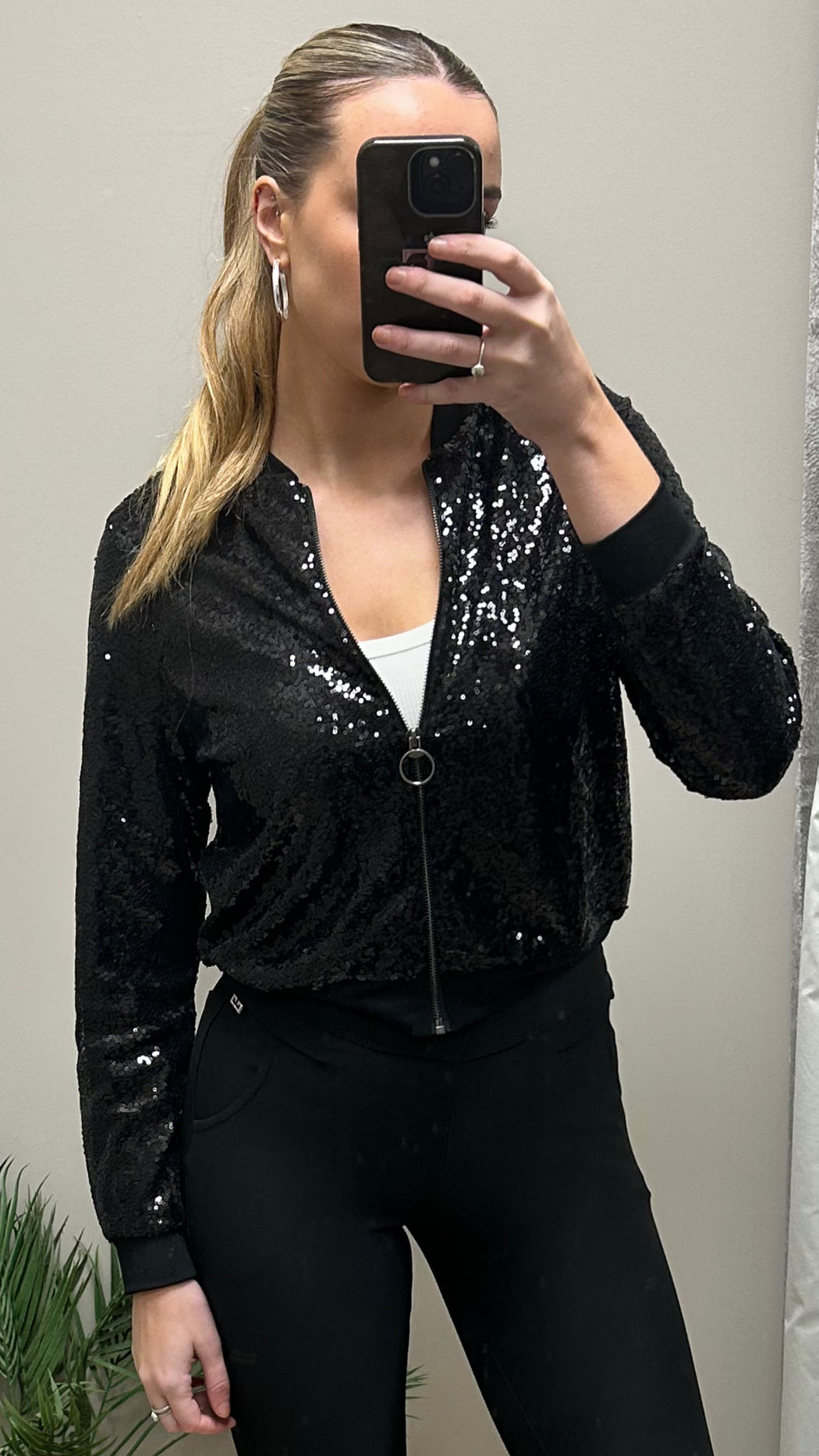 Nyara sequin bomber jacket