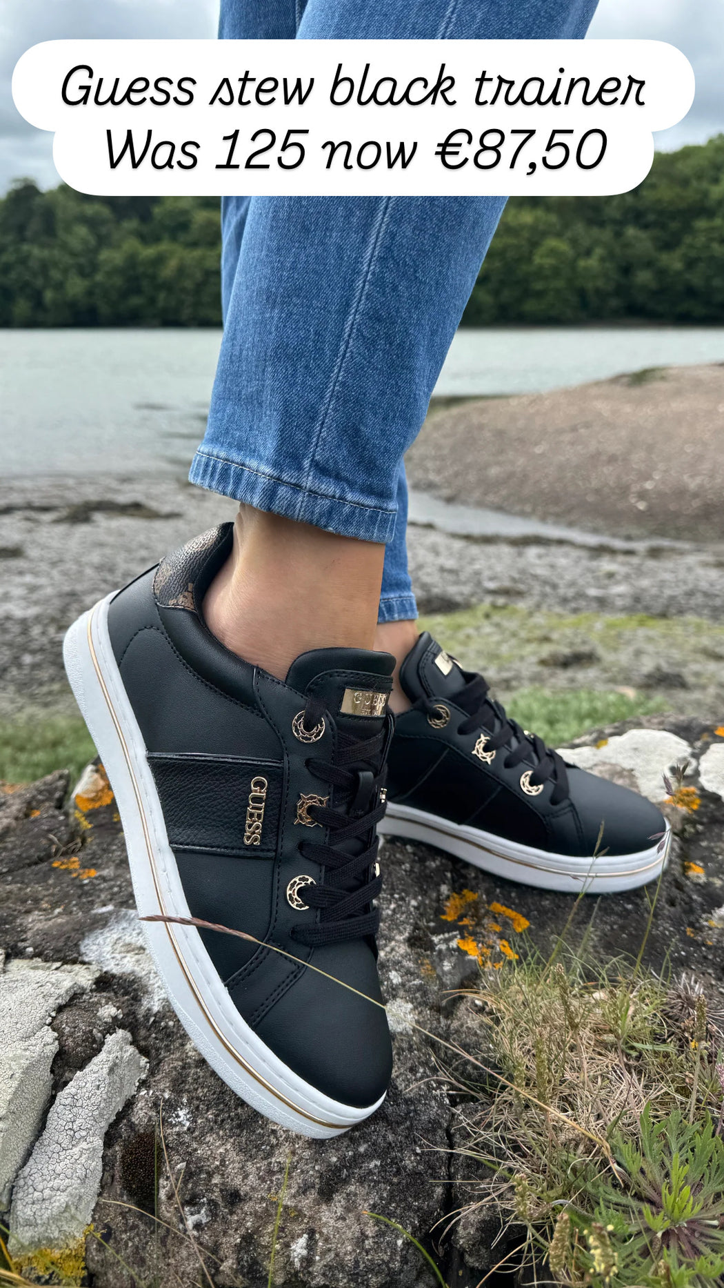 Guess stew black trainer