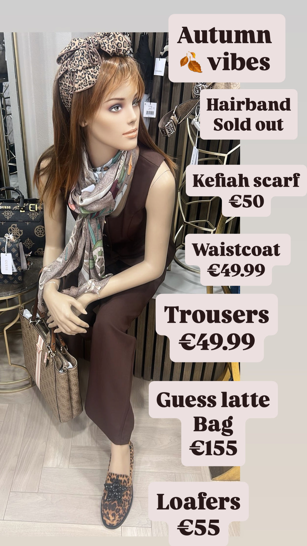 Jo Pleat Detail Tailored Trouser Brown