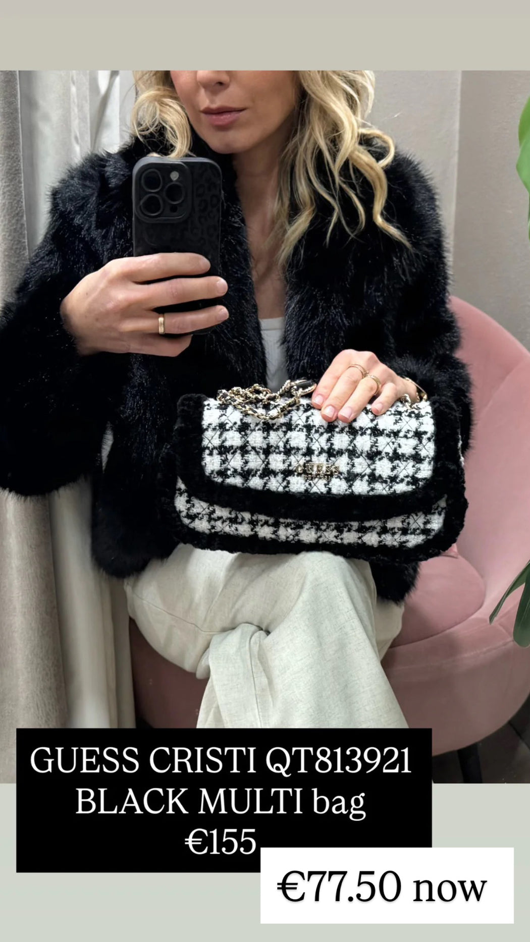 GUESS CRISTI QT813921 BLACK MULTI bag