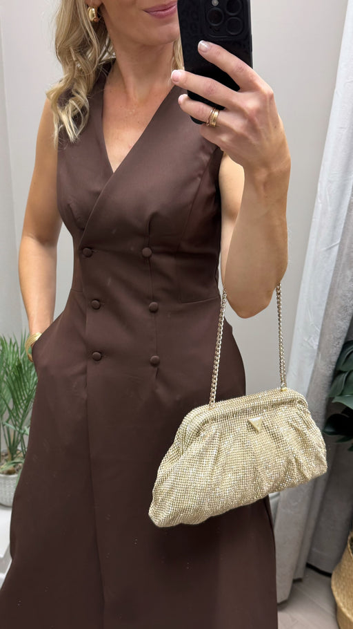 Guess gold zalina clutch bag