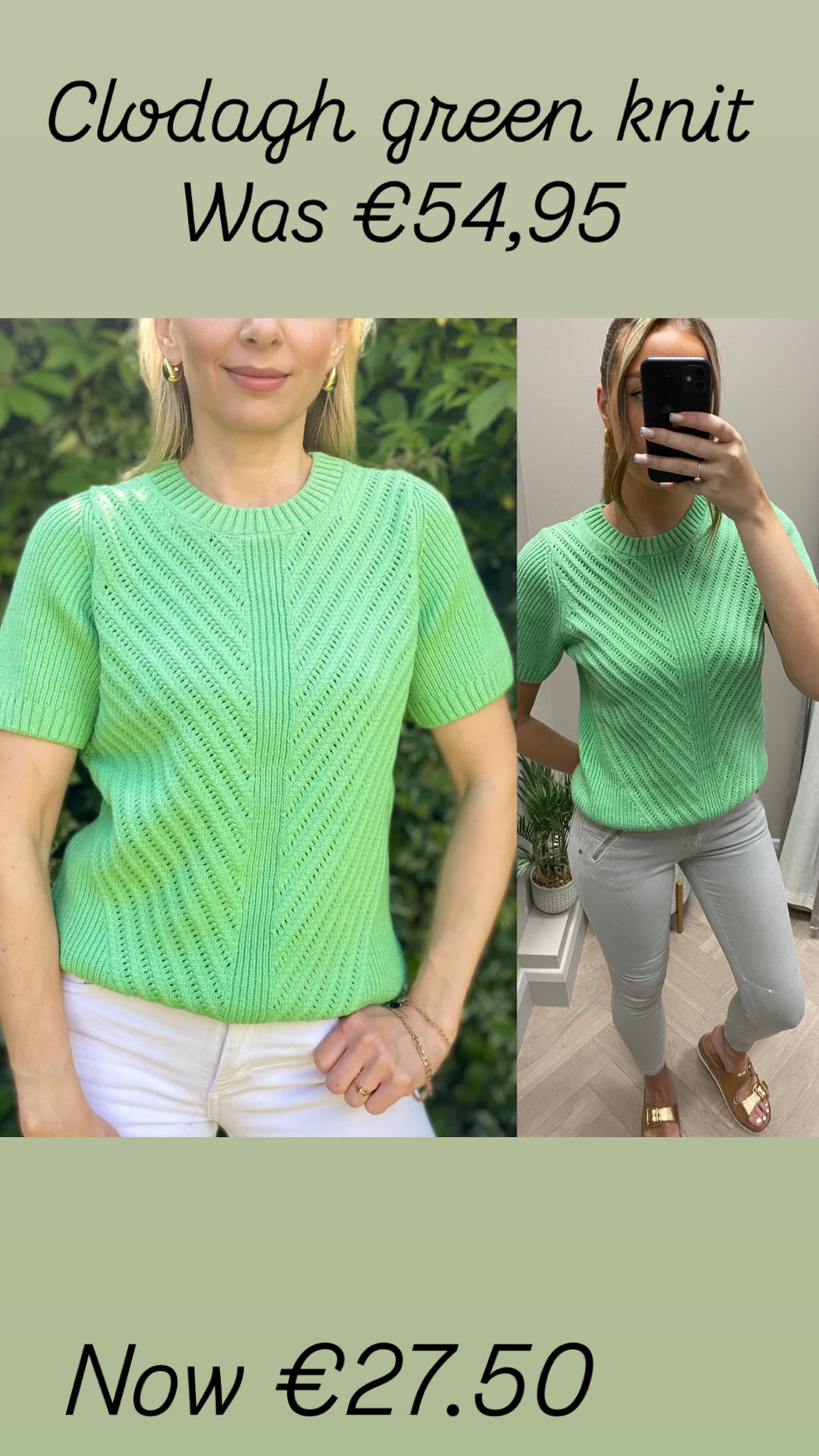 Clodagh green knit