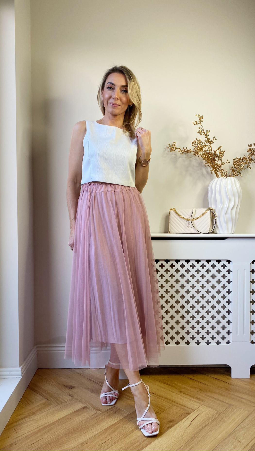 Pink Rose tulle skirt