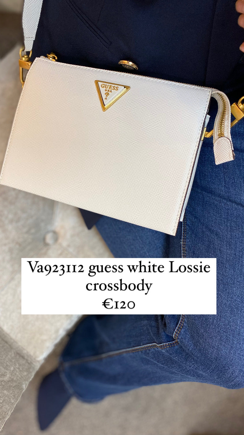 Va923112 guess white Lossie crossbody