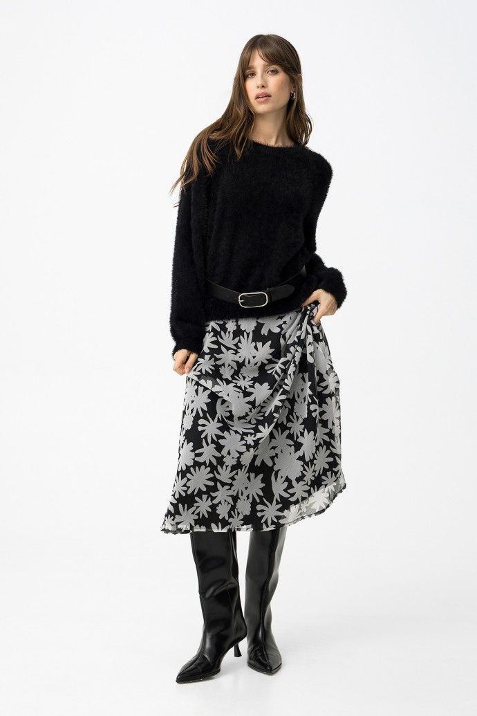 Dalmata skirt black/white print