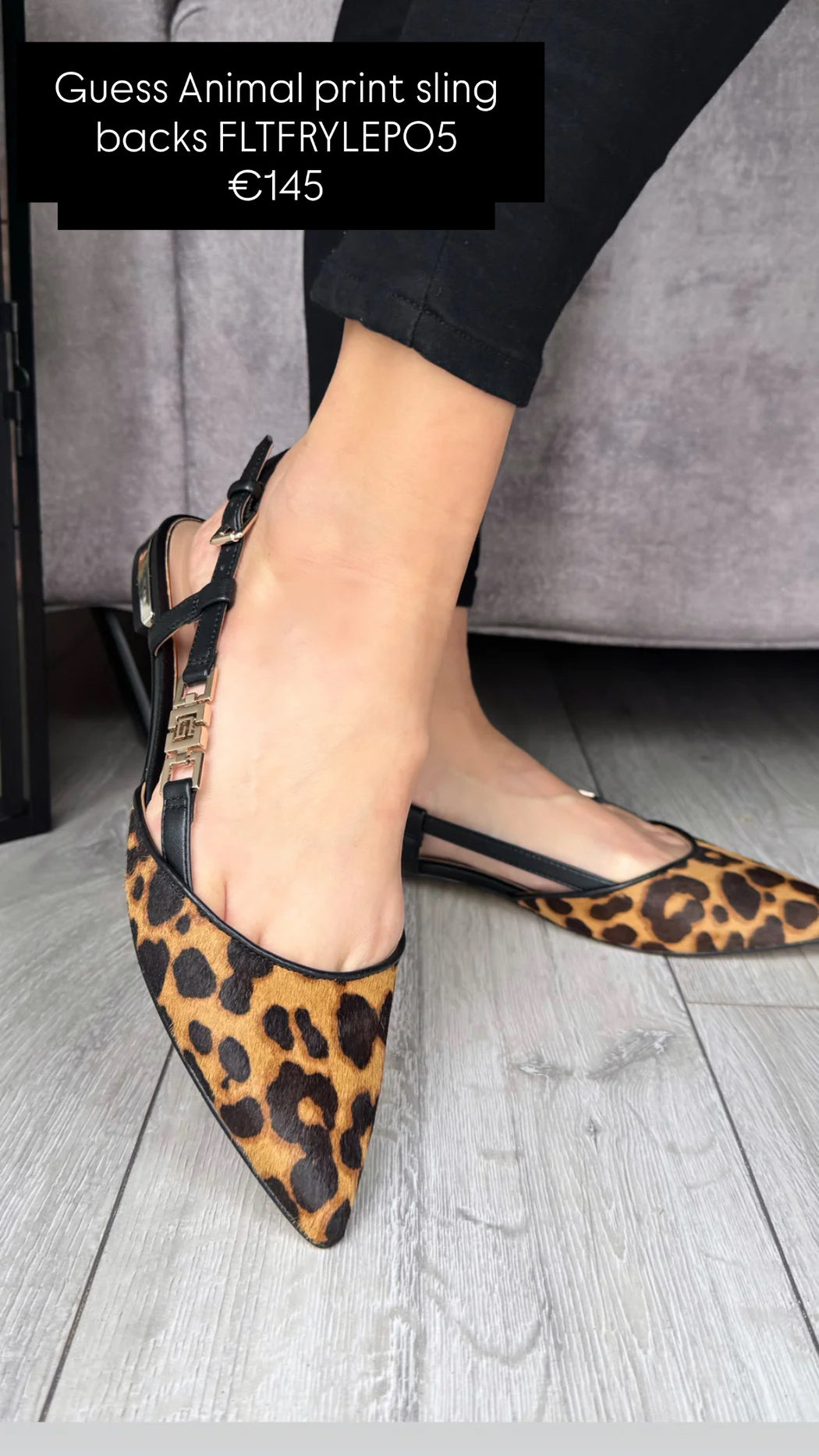 Guess Animal print sling backs FLTFRYLEP05