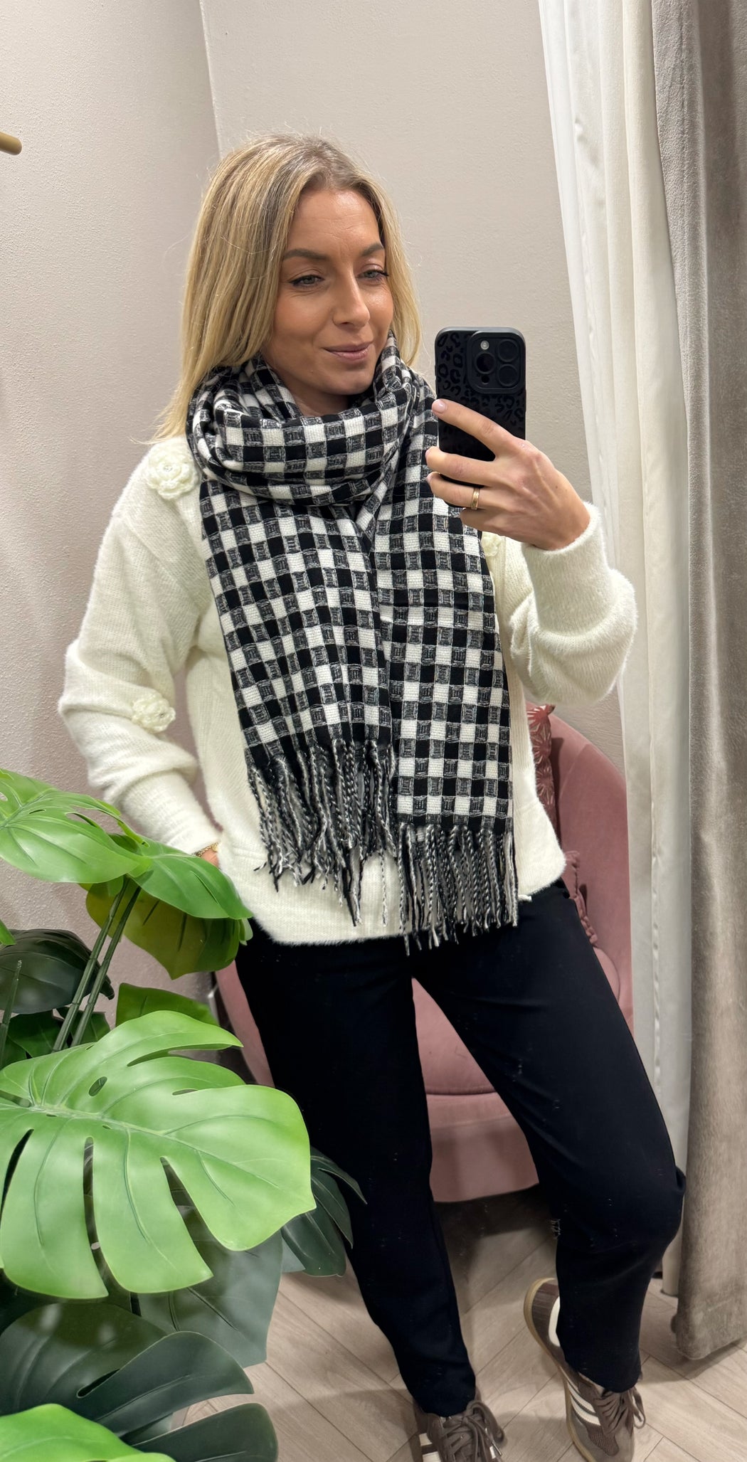 Warhol black scarf
