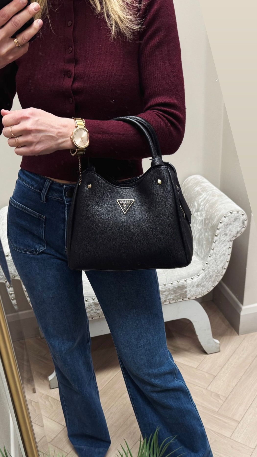 Guess black meridian II bag BG697405