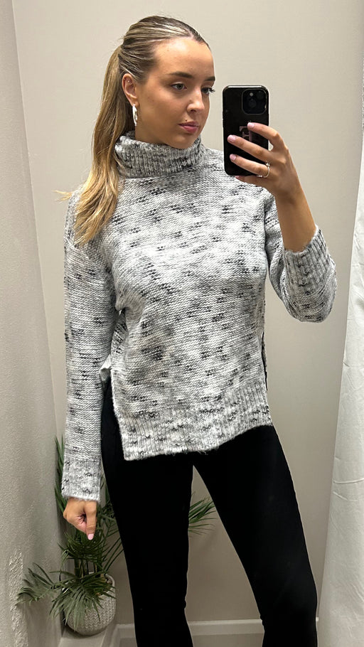 Valhalla grey turtle neck knit jumper