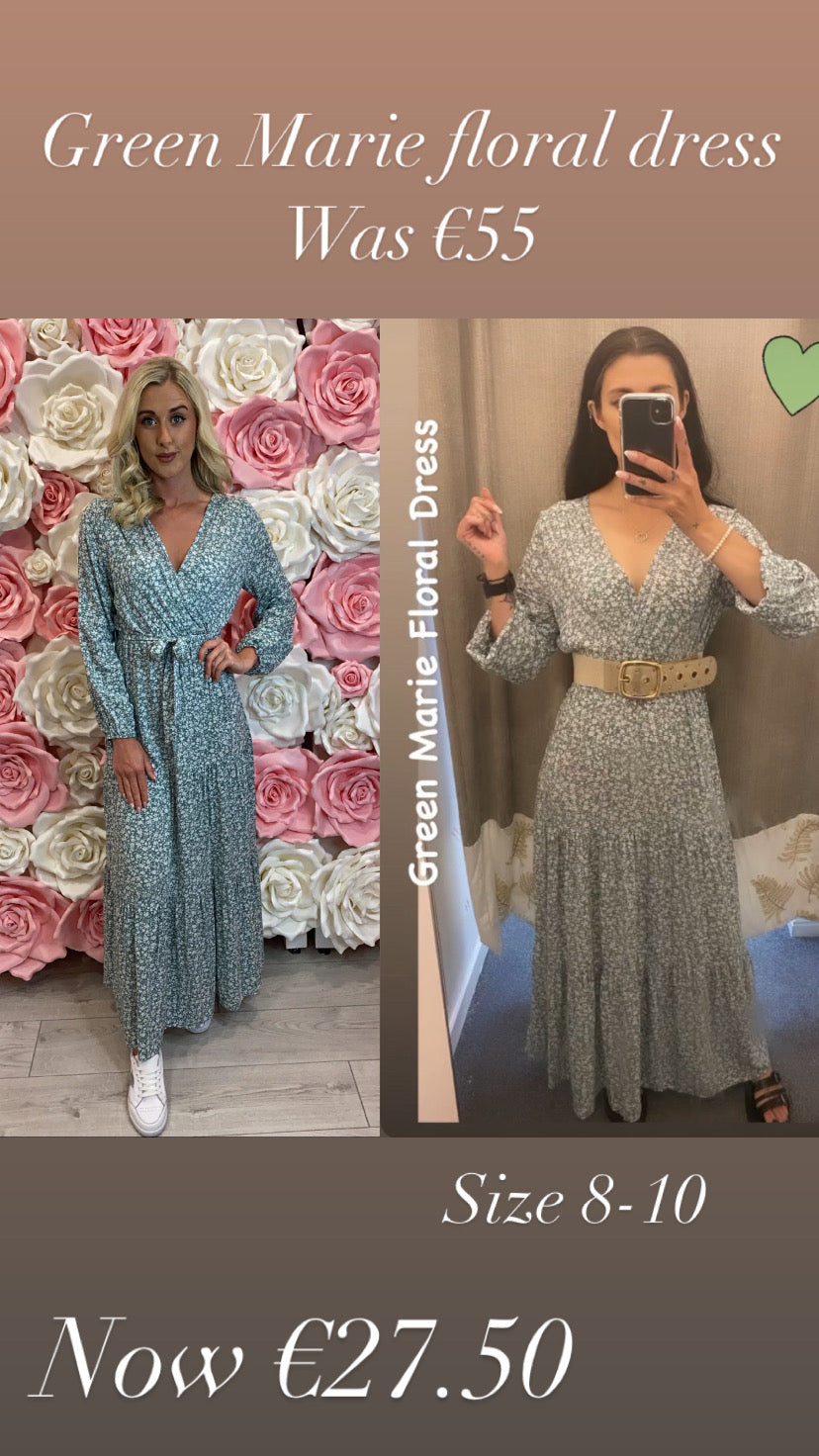Green Marie floral dress