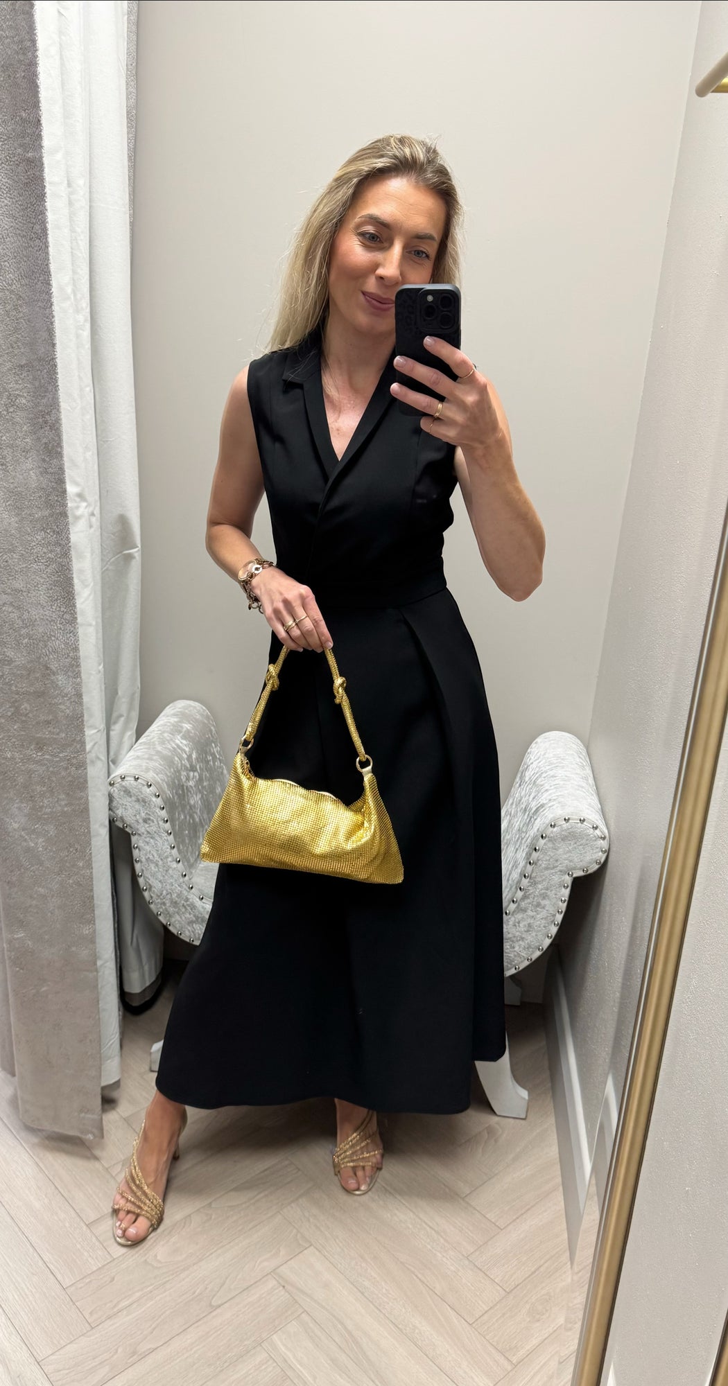 Glamour metallic -gold bag