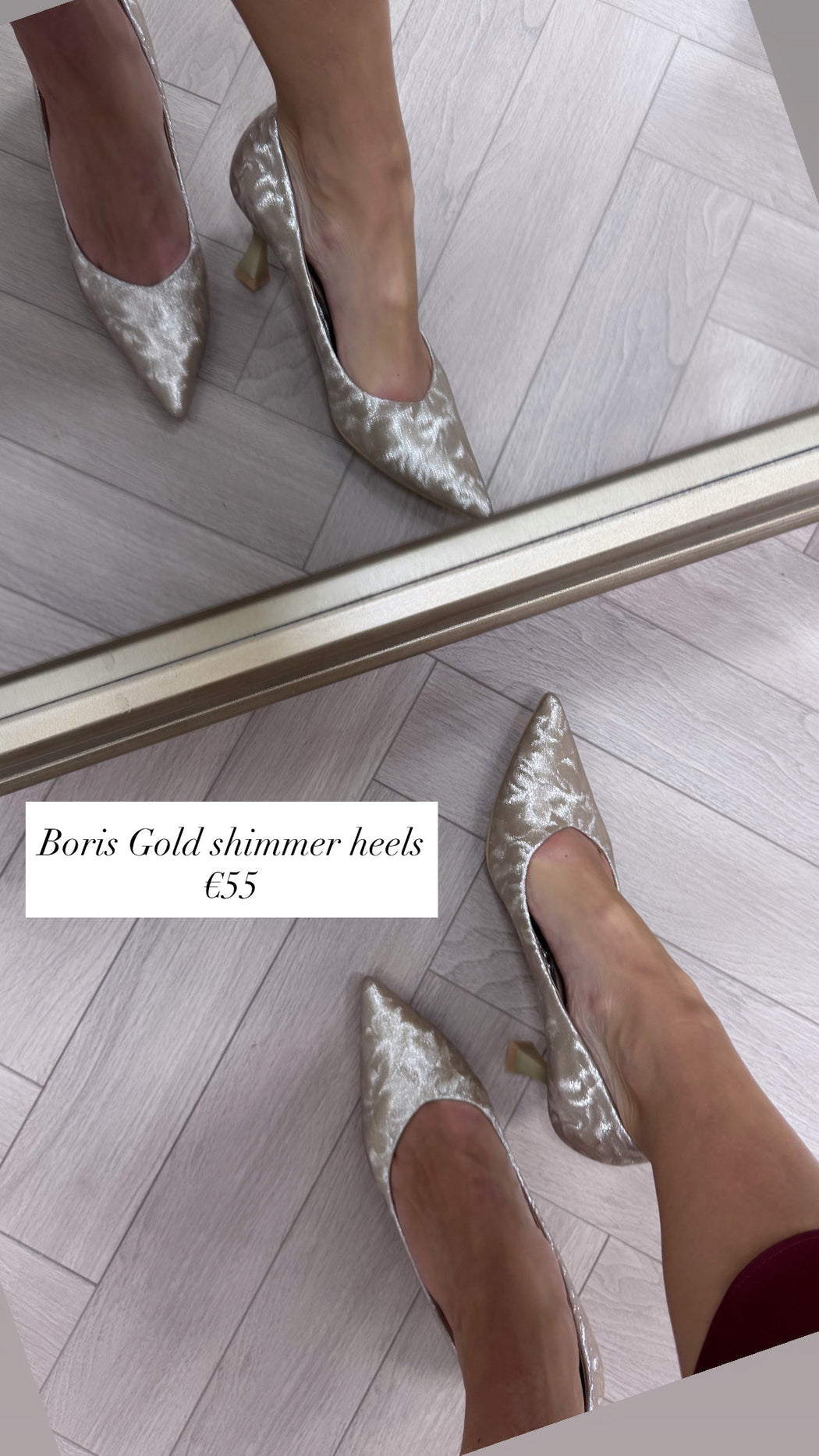 Boris Gold shimmer heels