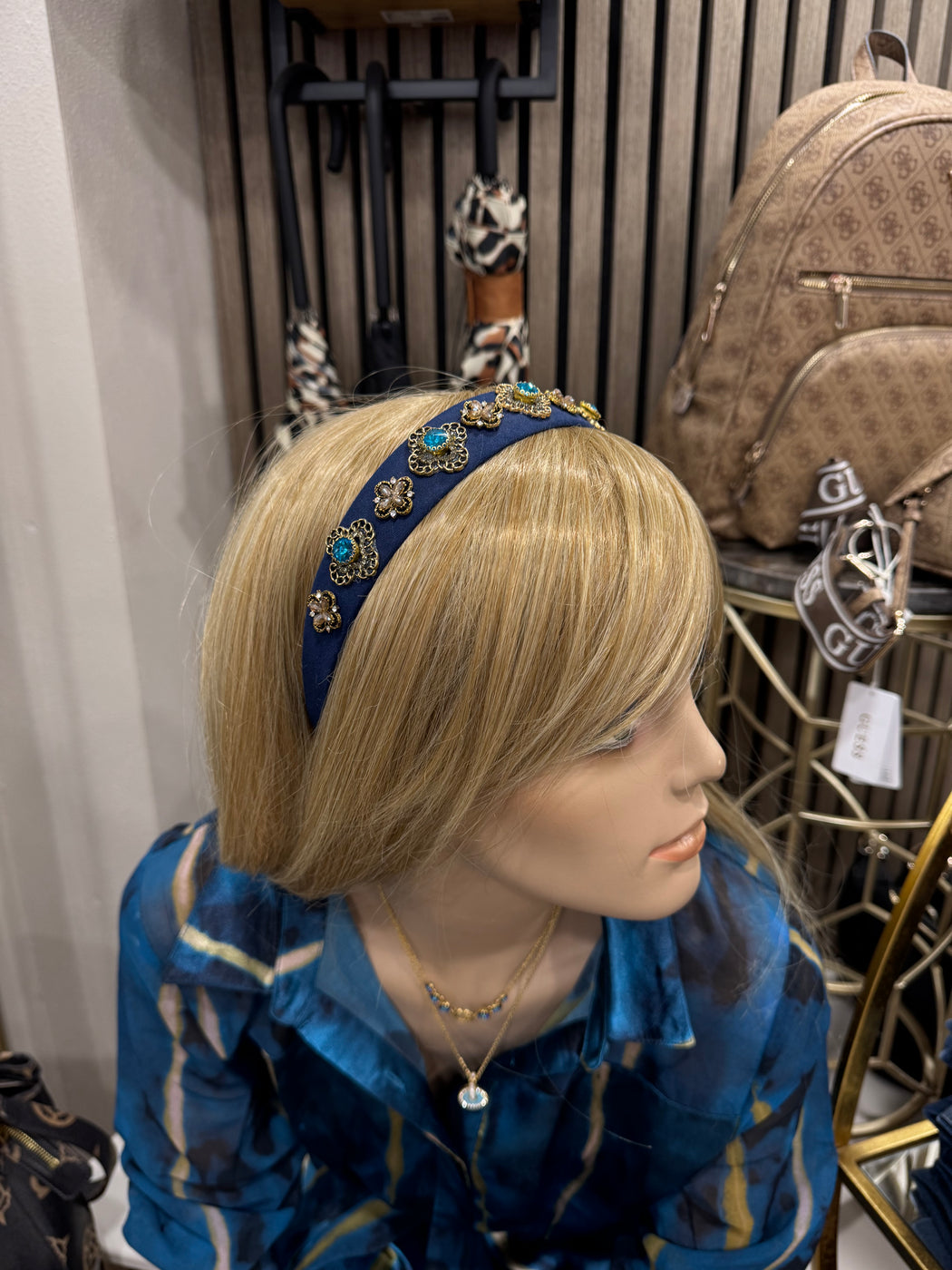 Zora turquoise stone hairband
