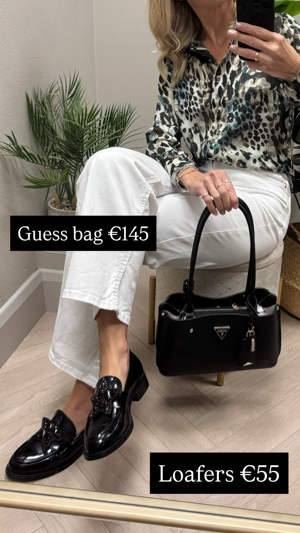 Guess black meridan shoulder bag