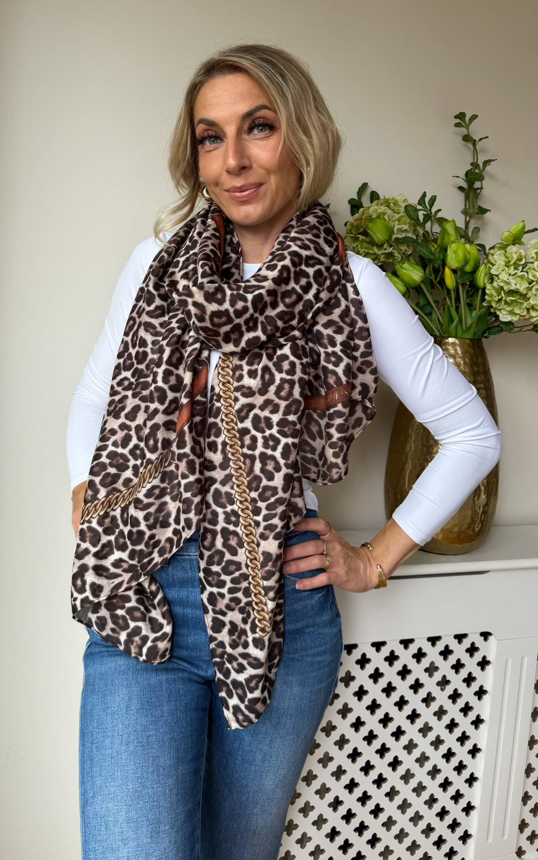 Guess Animalier Scarf-aw5349pol03-bro