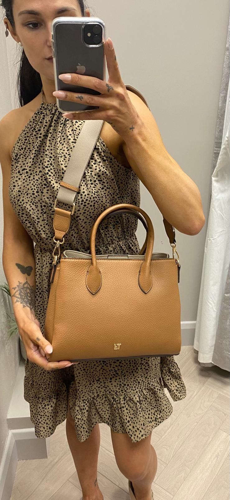 Raquel tan satchel bag