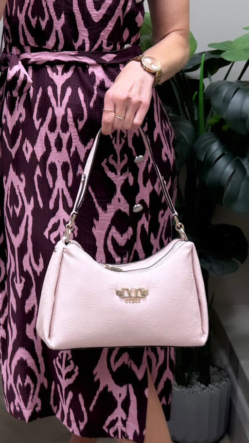 Guess anise   light rose double zip shoulder bag