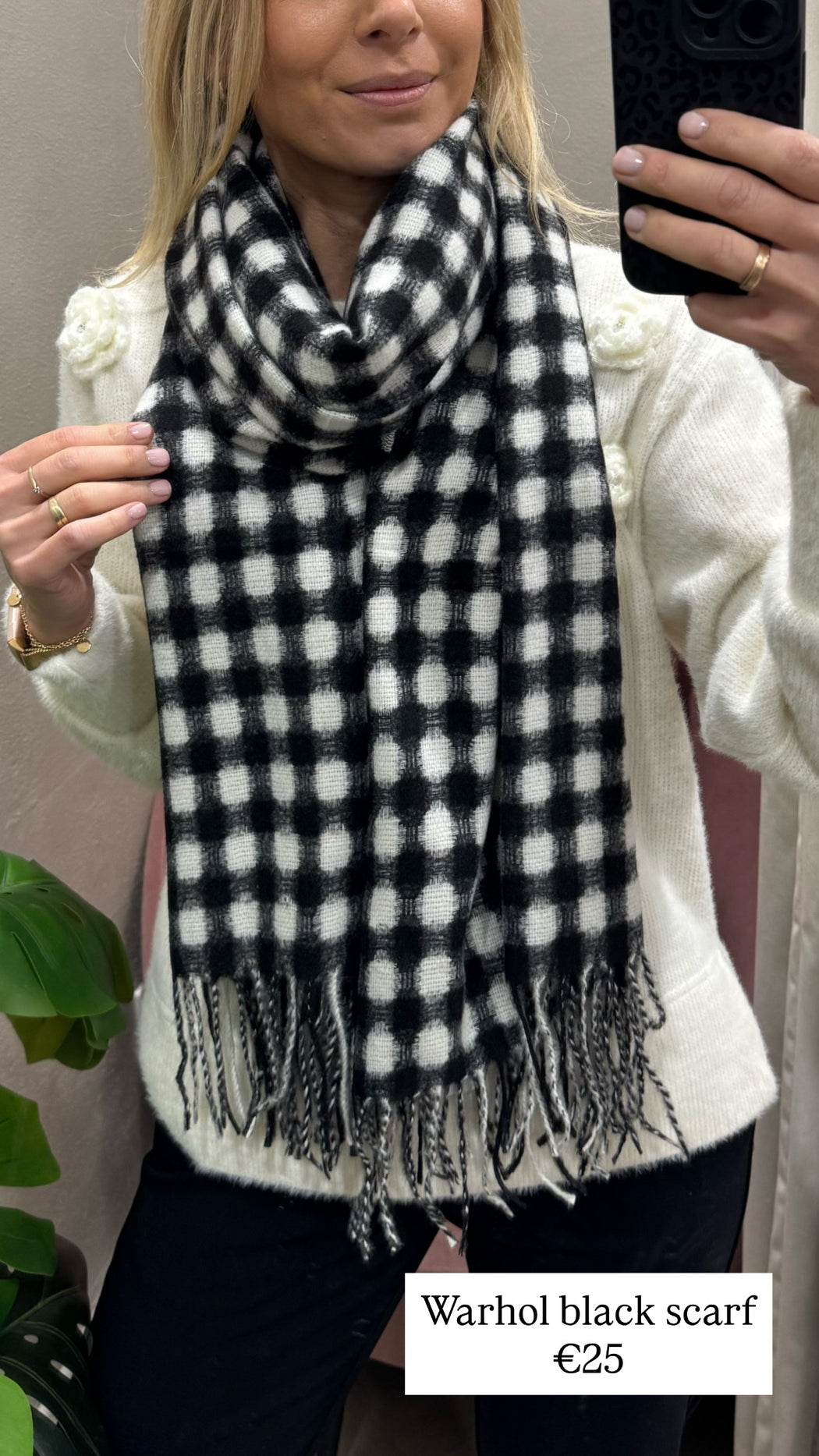 Warhol black scarf