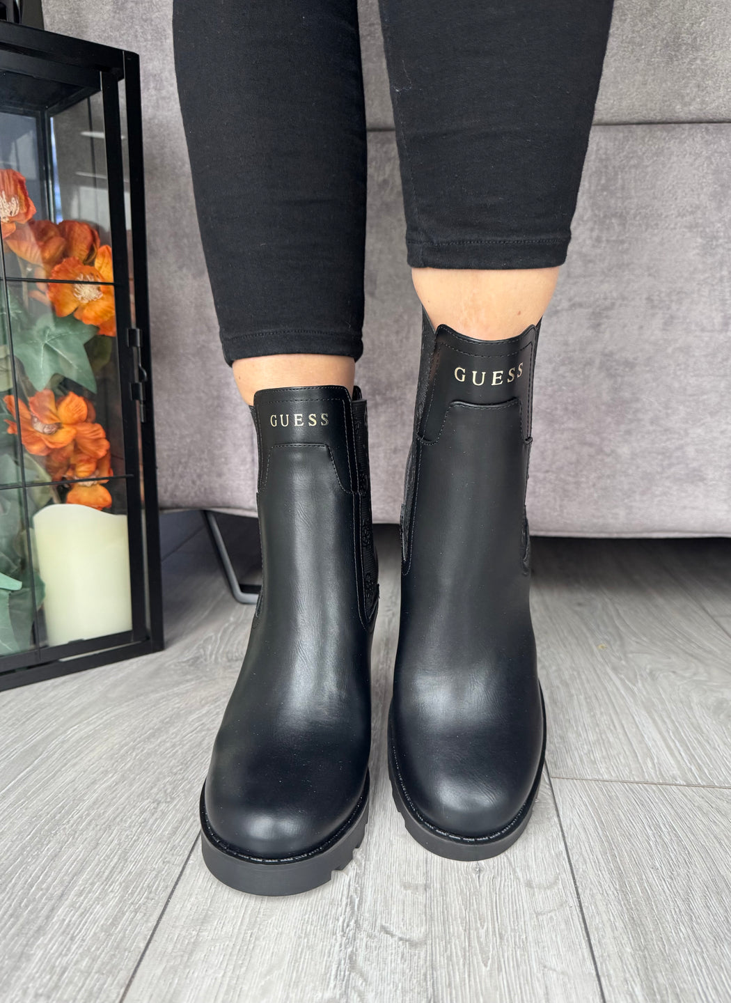 Guess Black Logo Boots FLFNLLELE10