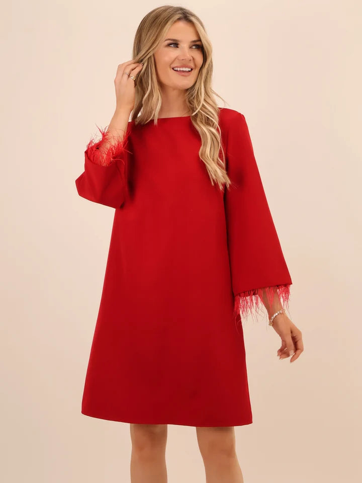 Dakota red bow back dress